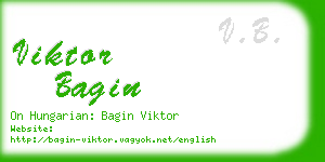 viktor bagin business card